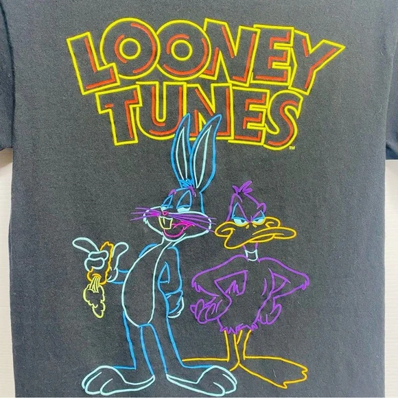 Looney Tunes T-Shirt Size Small Black - Picture 3 of 5